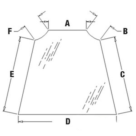 Aftermarket Windshield Glass F44623